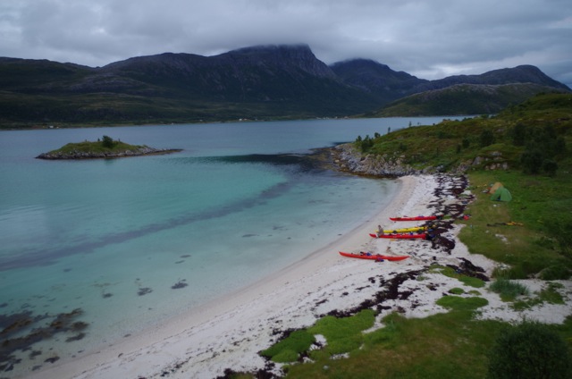 Camp Site, after sea kayak in Tromso Sea Kayak in Tromso Norway